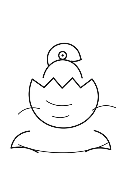 Hatching Dinosaur Coloring Page