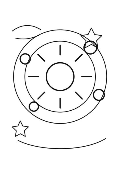 Solar System Coloring Page